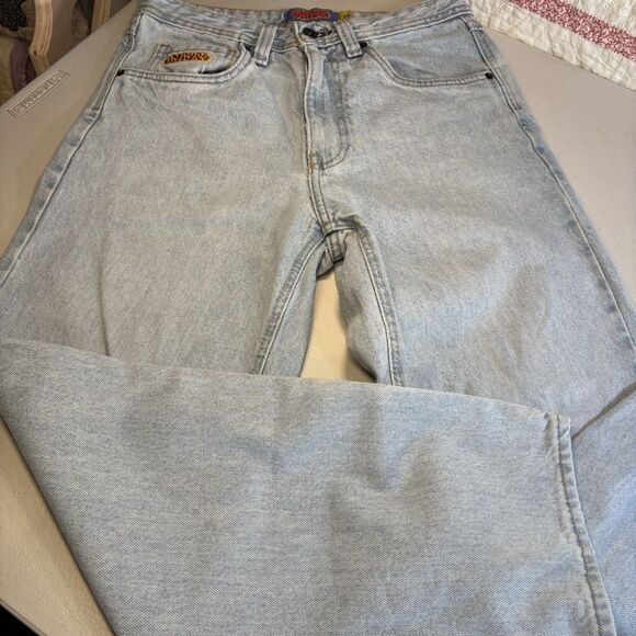 Empyre Relax Denim Jeans Light Wash Blue Size 28 Streetwear Men & Women Y2K 90s - Picture 2 of 16